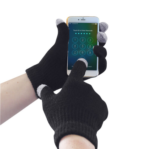 GL16 Portwest Touchscreen (kapacitív kesztyű, érintőképernyős eszközökhöz) kötött kesztyű - fekete