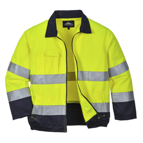TX70-YN Portwest Madrid Hi-Vis kabát - sárga / tengerészkék