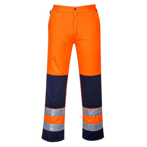 TX71-ON Portwest Seville Hi-Vis nadrág - narancs / tengerészkék