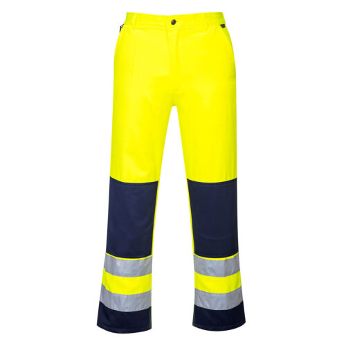 TX71-YN Portwest Seville Hi-Vis nadrág - sárga / tengerészkék