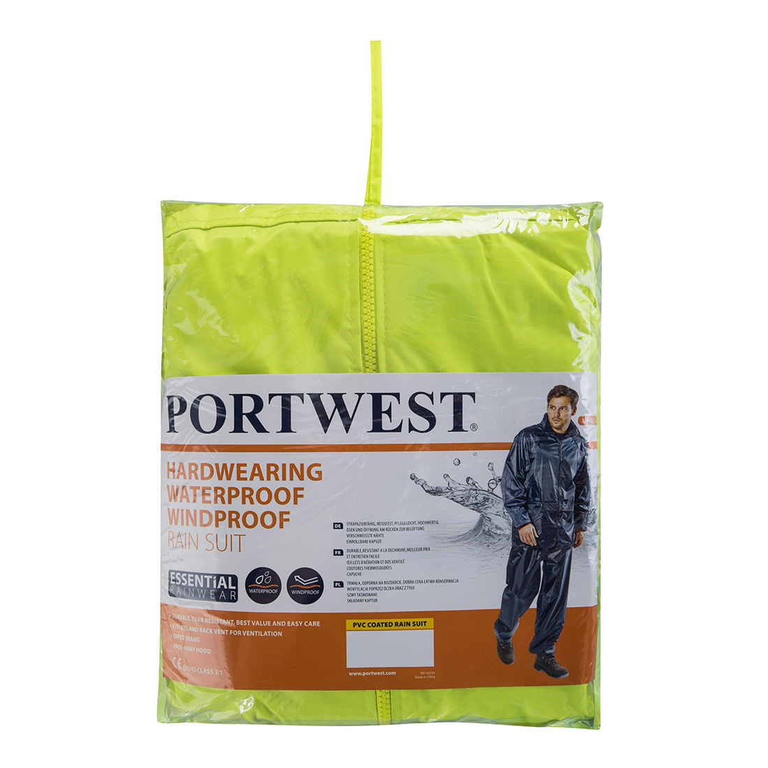 L440 Portwest Classic esőruha (2 részes öltöny) - sárga