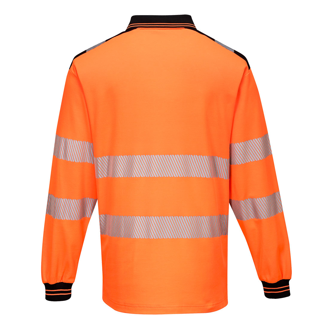 T184-OB Portwest PW3 Hi-Vis hosszú ujjú pólóing - narancs/fekete - Image 2