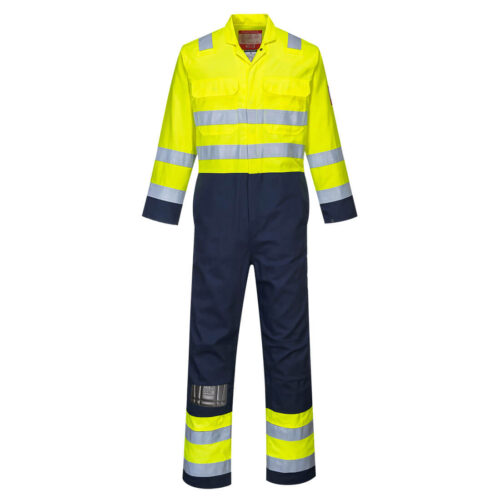 BIZ7-YN Portwest HiVis Anti-static hegesztő overál - sárga / tengerészkék