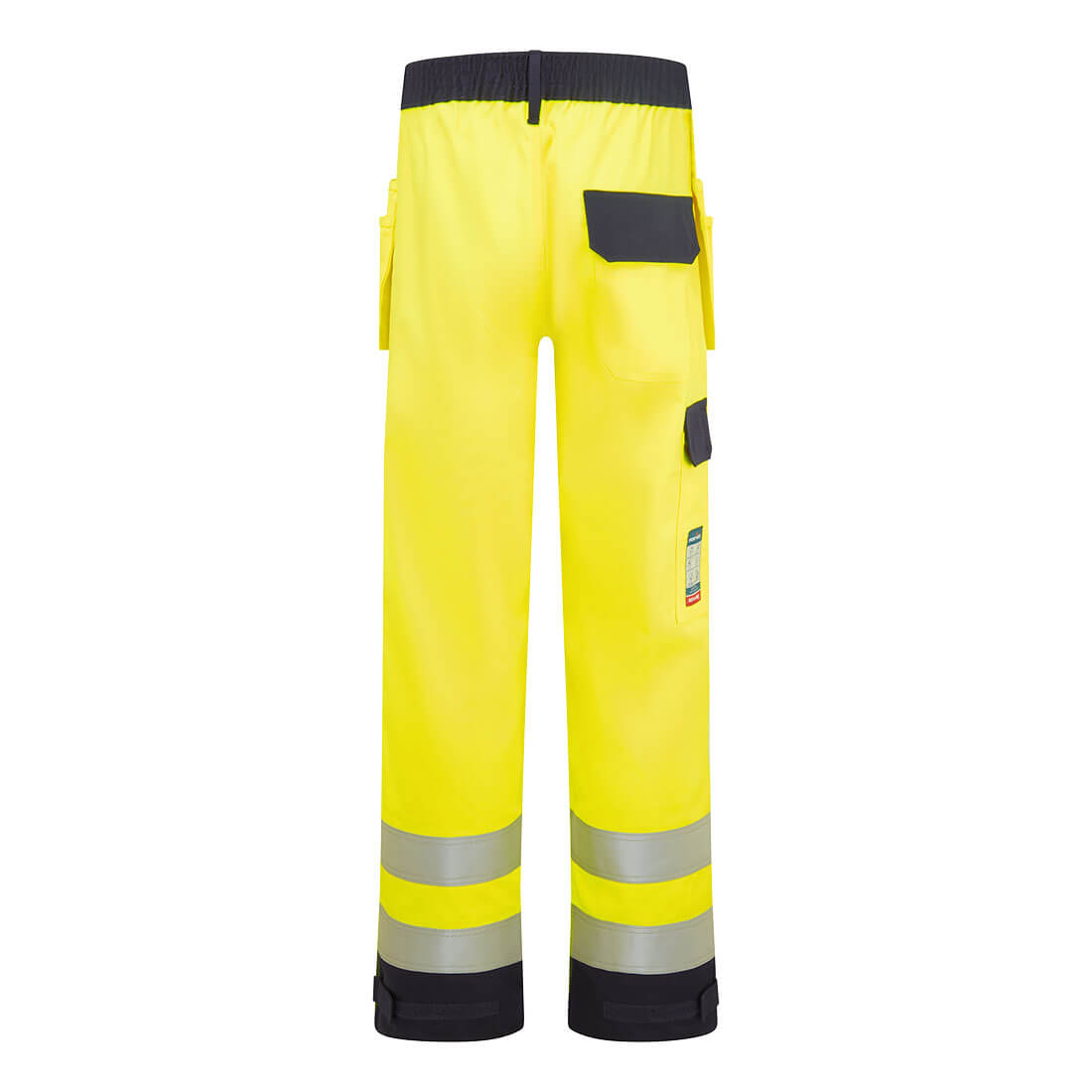 FR440-YN Portwest Bizflame Hi-Vis kontraszt lángálló lengőzsebes nadrág - sárga/tengerészkék - Image 2