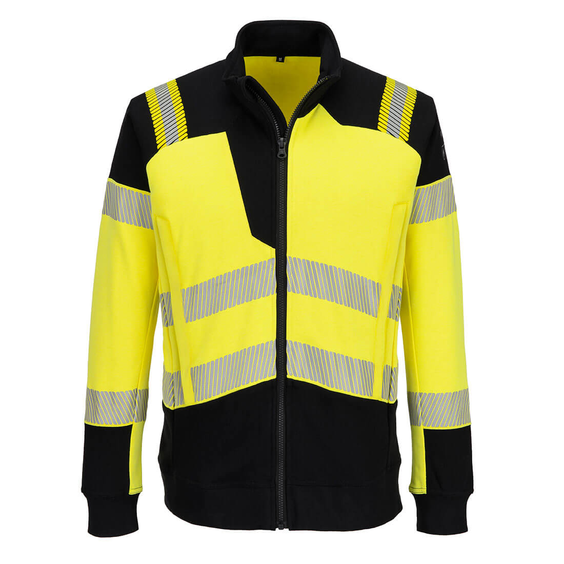 FR717-YB Portwest PW3 Modaflame Hi-Vis lángálló cipzáras pulóver - sárga/fekete