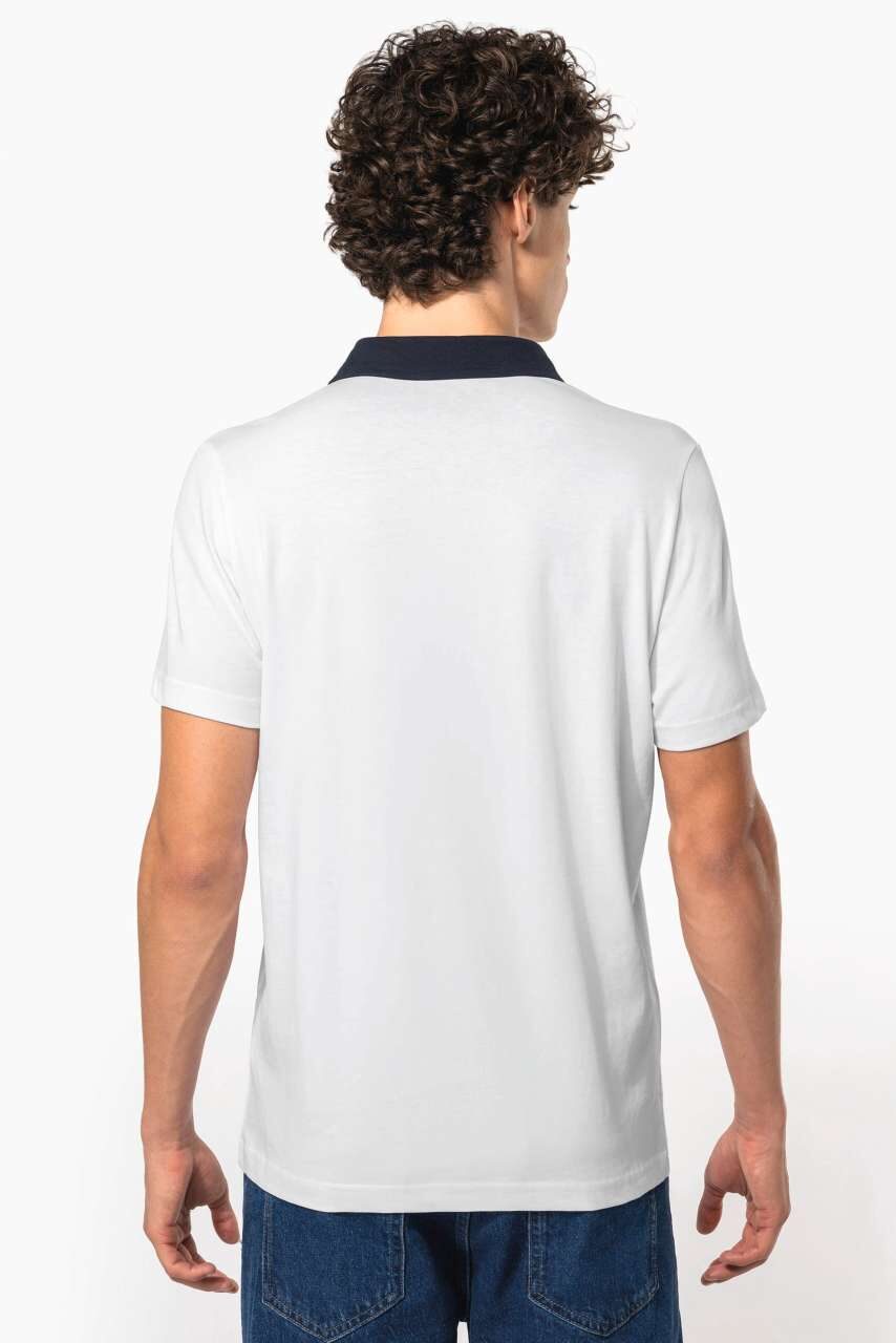 FÉRFI KÉTTÓNUSÚ JERSEY PÓLÓING (KA260) - Image 8
