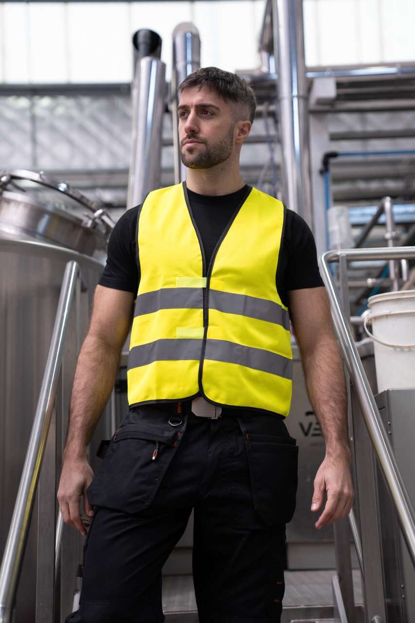 KORNTEX® BIZTONSÁGI MELLÉNY "WOLFSBURG" - FEKETE SZEGÉLLYEL (KXVW)