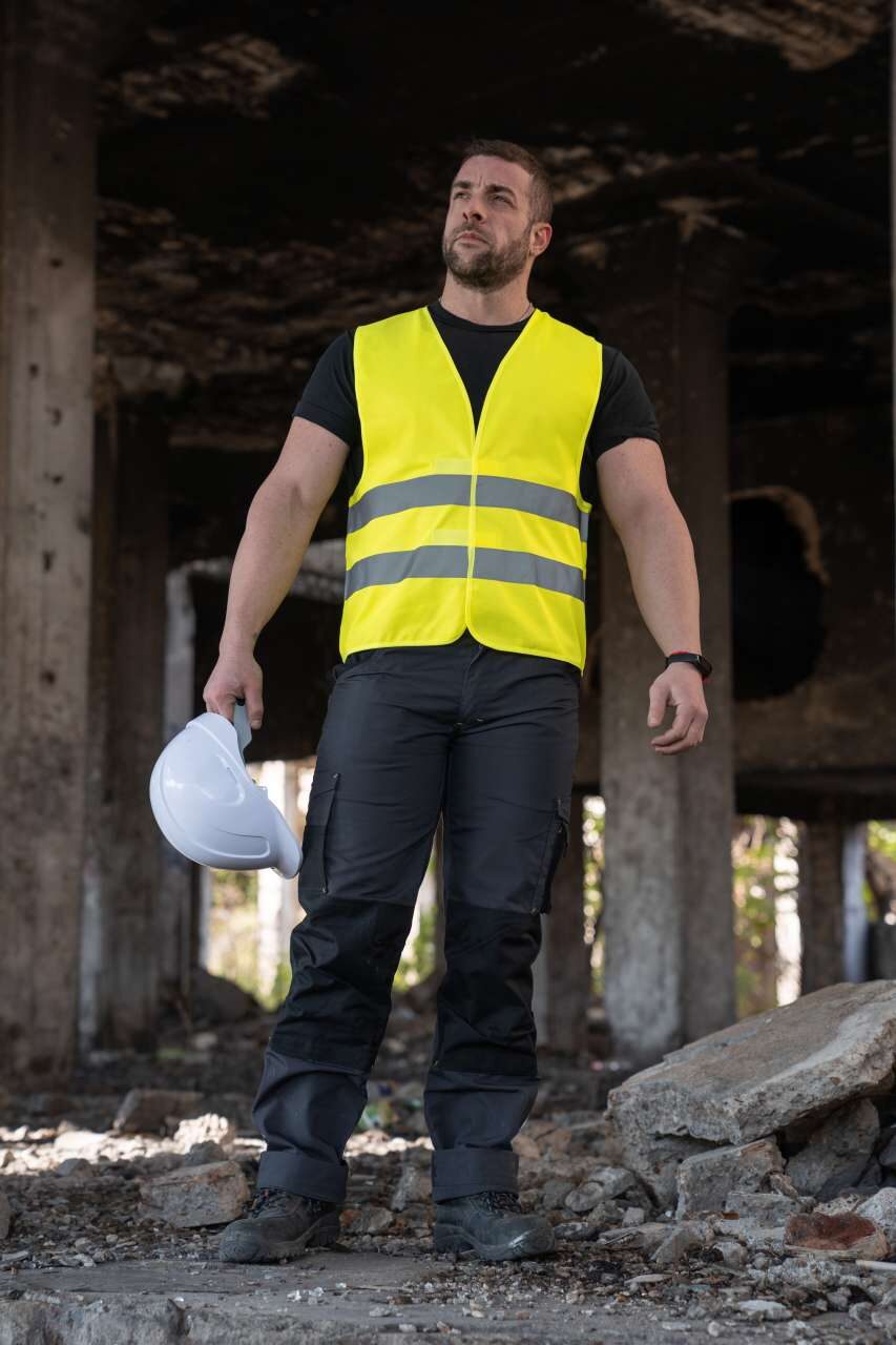 ALAP BIZTONSÁGI MELLÉNY EMBLÉMÁZÁSHOZ "KARLSRUHE" - 2 TÉPŐZÁRRAL (KXX217)