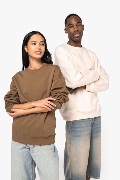 UNISZEX KÖRNYEZETBARÁT OVERSIZED KÖRNYAKAS PULÓVER (NS407)
